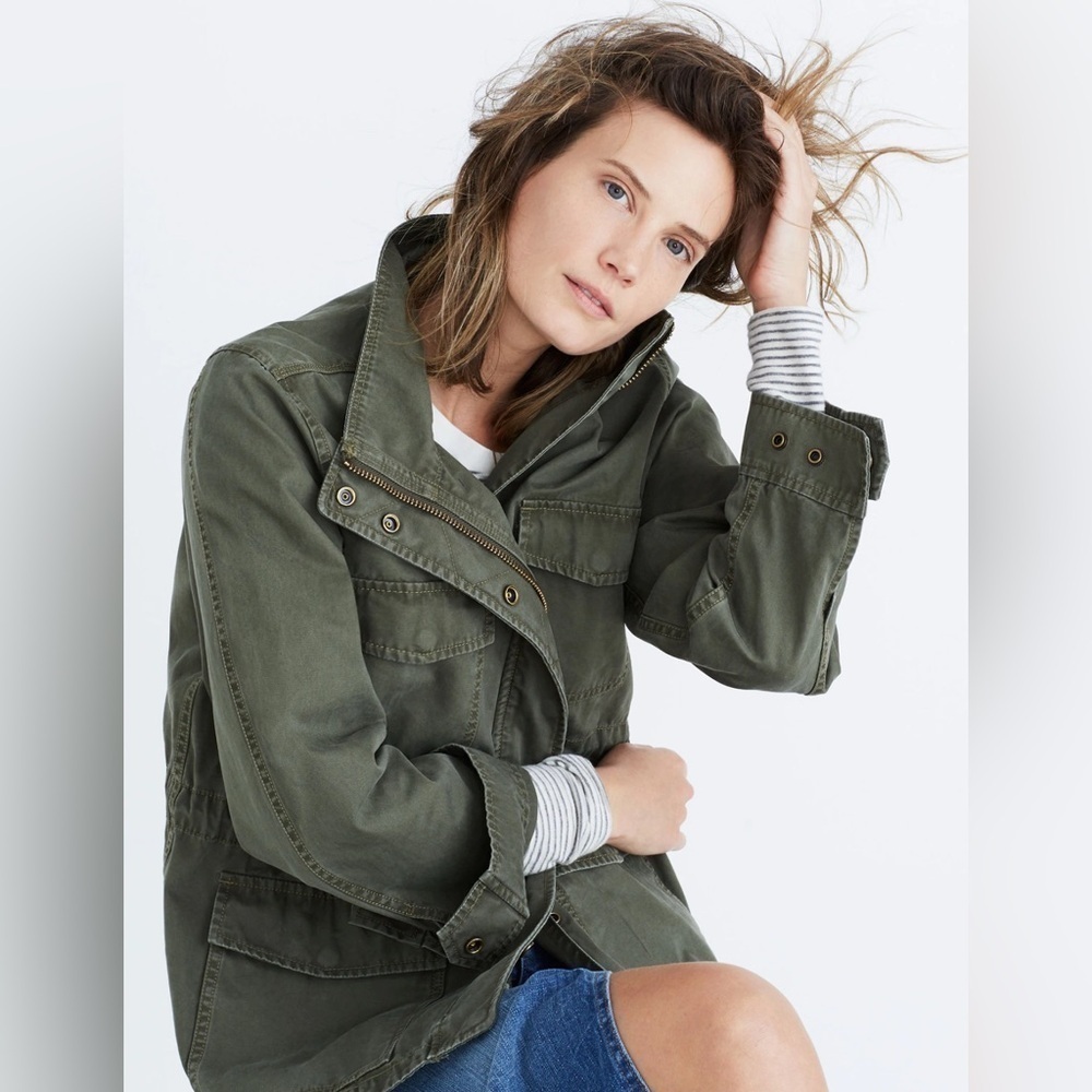 Madewell Foliage Green Surplus Jacket Utility Military Size XS - Picture 2 of 8